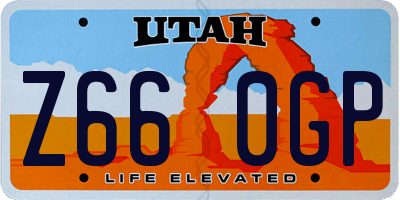 UT license plate Z660GP