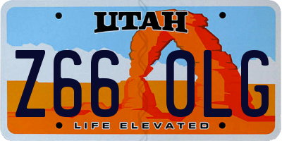 UT license plate Z660LG