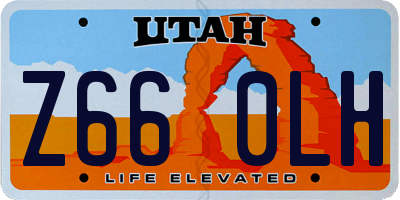 UT license plate Z660LH
