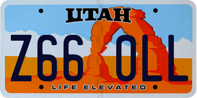 UT license plate Z660LL