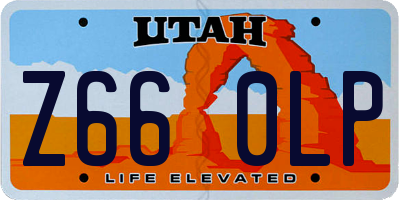 UT license plate Z660LP