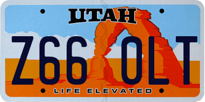 UT license plate Z660LT