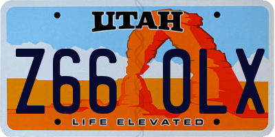 UT license plate Z660LX