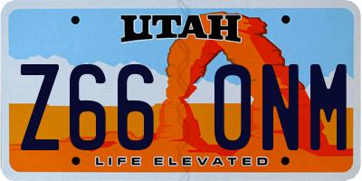 UT license plate Z660NM