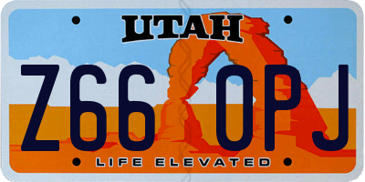UT license plate Z660PJ