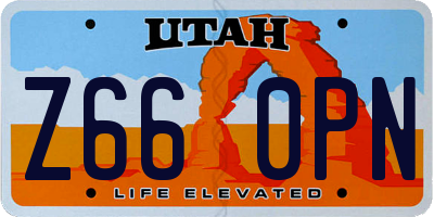 UT license plate Z660PN