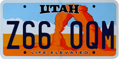 UT license plate Z660QM