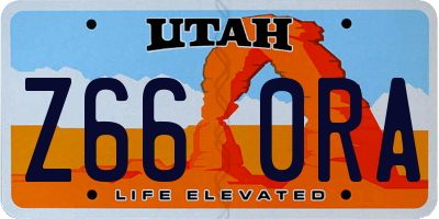 UT license plate Z660RA