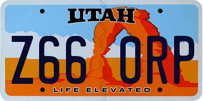 UT license plate Z660RP