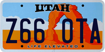 UT license plate Z660TA