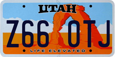 UT license plate Z660TJ