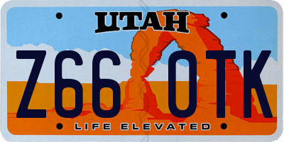 UT license plate Z660TK