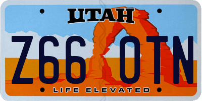 UT license plate Z660TN