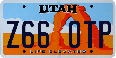 UT license plate Z660TP