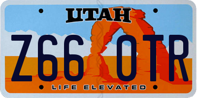 UT license plate Z660TR