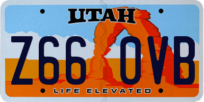UT license plate Z660VB