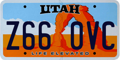 UT license plate Z660VC