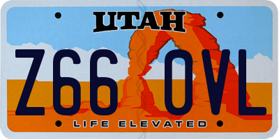 UT license plate Z660VL