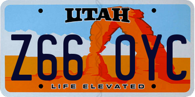 UT license plate Z660YC
