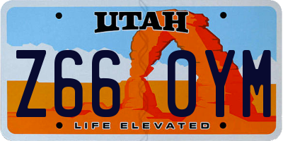 UT license plate Z660YM