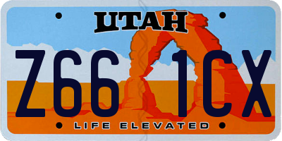 UT license plate Z661CX