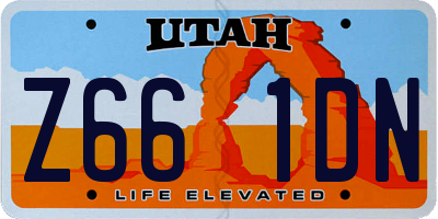UT license plate Z661DN
