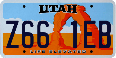UT license plate Z661EB