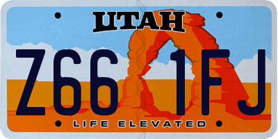 UT license plate Z661FJ