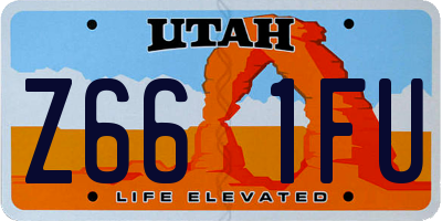 UT license plate Z661FU