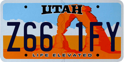 UT license plate Z661FY