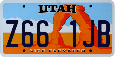 UT license plate Z661JB