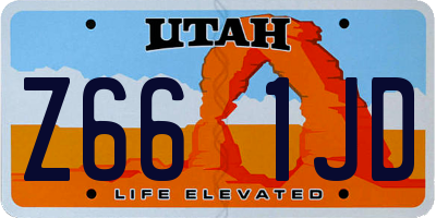 UT license plate Z661JD