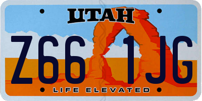UT license plate Z661JG