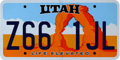UT license plate Z661JL