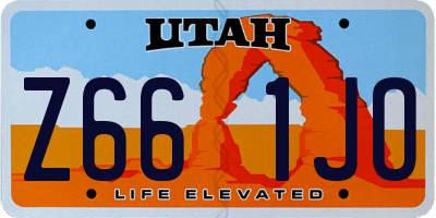 UT license plate Z661JO