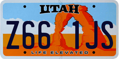 UT license plate Z661JS
