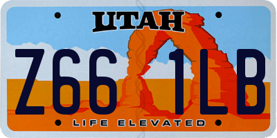 UT license plate Z661LB