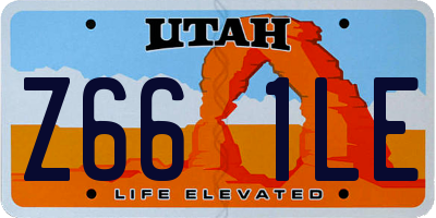 UT license plate Z661LE