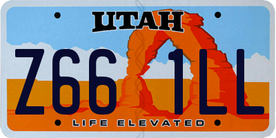 UT license plate Z661LL