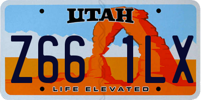 UT license plate Z661LX