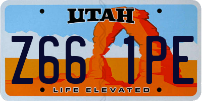 UT license plate Z661PE