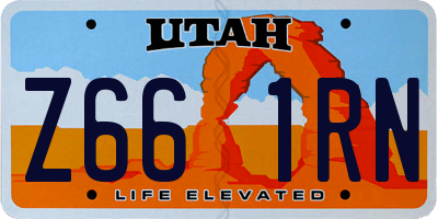 UT license plate Z661RN