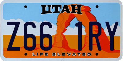 UT license plate Z661RY