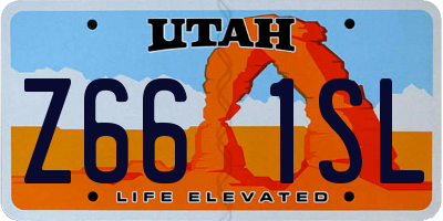 UT license plate Z661SL