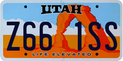 UT license plate Z661SS