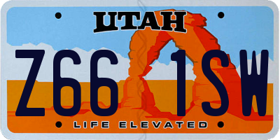 UT license plate Z661SW