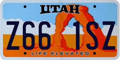 UT license plate Z661SZ