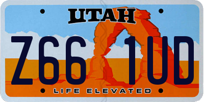 UT license plate Z661UD
