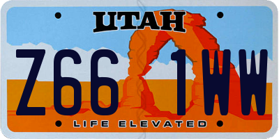 UT license plate Z661WW