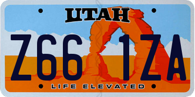 UT license plate Z661ZA